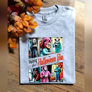 Waiting on halloween like popular fall humor halloween tee
